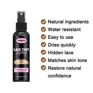 <span class=keywords><strong>Spray</strong></span> de teinte de dentelle 100ml pour perruques imperméable à l'eau brun clair brun moyen brun foncé perruque teinte de dentelle - Product Image 3
