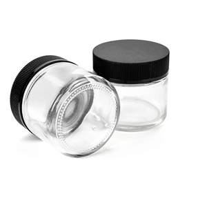 High quality 1 oz 3 oz customized glass jar with plastic lids child proof glass jars containers for cosmetic