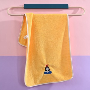 Asciugamano in pile corallo per bambine, morbido e assorbente, con motivo ricamato, per uso domestico, regalo per feste di compleanno, all'ingrosso - Product Image 5