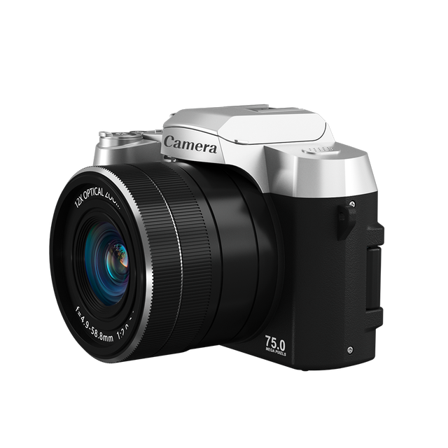 LED Fill Light, 4K Autofocus, 64MP Flash, Mirrorless Camera for Video and Still Photograph 12X Optical ZOOM