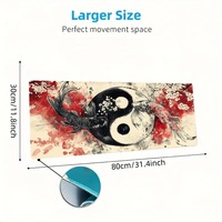 Diagramme Yin-Yang peinture traditionnelle chinoise tapis de souris de jeu PC tapis de joueur Teclado tapis de tapis ergonomique tapis de bureau pour ordinateur portable