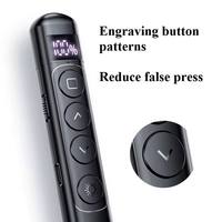 장거리 적색광 프레젠테이션 클리커 2 in 1 USB 타입 C 레이저 포인터 (LED 스크린 회의 프레젠테이션용)
