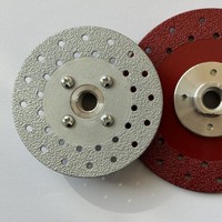 Disque de coupe diamanté à bride segmentée, à profil étoilé poreux, en CrN, pour céramique, marbre, verre, pierre (bride 100-125mm)