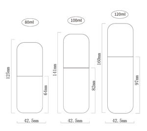 80ml <span class=keywords><strong>100ml</strong></span> 120ml Leere Luxuriöse Quadratische Kosmetik-Lotionspumpflaschen, Körperspray-Flaschen, Umweltfreundliche PET-Lotionsflaschen als Verpackung - Product Image 3