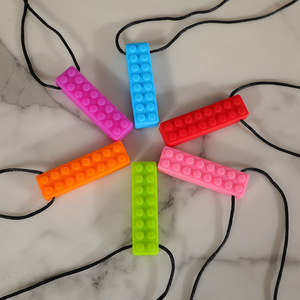 3ชิ้นตัวต่อซิลิโคนเคี้ยวของเล่นสำหรับเด็กชายและหญิงที่เป็นออทิสติกกัดซิลิโคน - Product Image 2