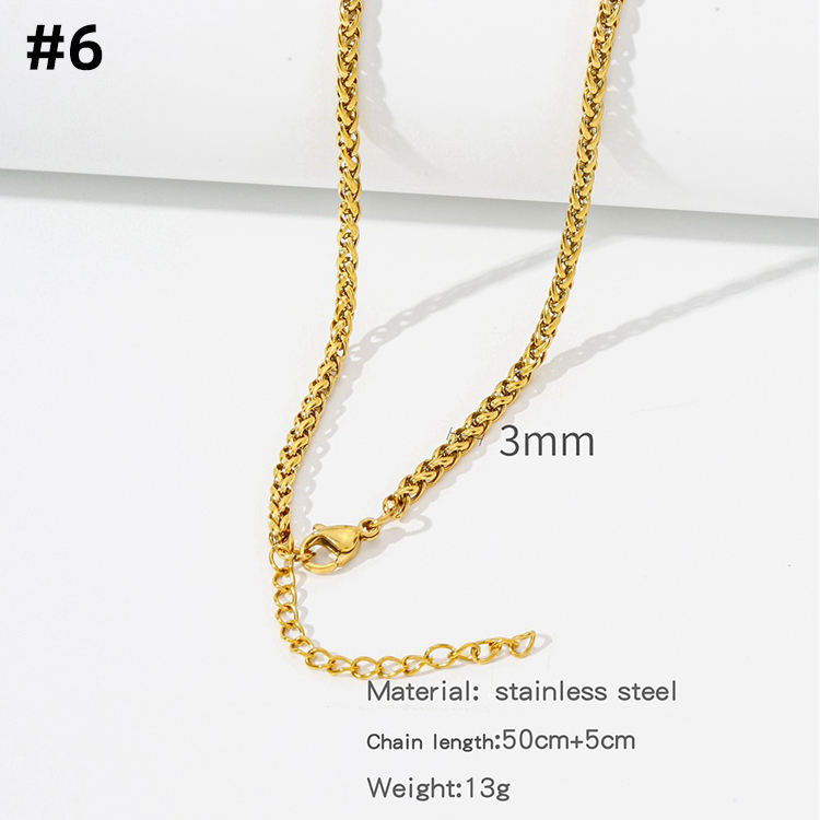 6.Chaîne de quille-3mm-Or