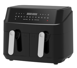 <span class=keywords><strong>2023</strong></span> Nouveau design numérique double zone friteuses à air four deux paniers plateau 8L 9L vapeur double Twin double friteuse à air - Product Image 3