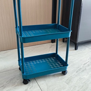 Carrito de utensilios <span class=keywords><strong>para</strong></span> muebles, estantería de plástico móvil, estante de almacenamiento de ruedas <span class=keywords><strong>para</strong></span> armario de <span class=keywords><strong>cocina</strong></span> - Product Image 5
