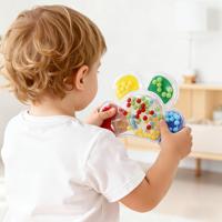 Jouets éducatifs Montessori en PVC pour bébés et enfants d'âge préscolaire, jouets de tri de couleurs, perles de gel moelleuses à presser et jouets anti-stress pour les enfants de 5 à 7 ans