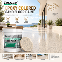 Peinture époxy auto-nivelante professionnelle pour sols extérieurs en sable coloré, résistante à l'humidité, pour patios et allées en béton