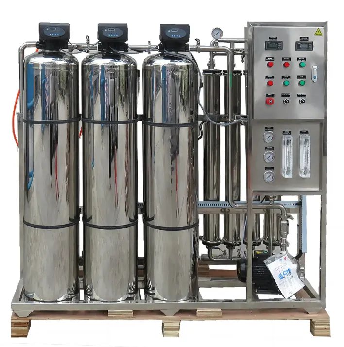 Machine professionnelle de production d'eau minérale salée par osmose inverse 1000LPH Machine de traitement de l'eau Adoucisseur d'eau de mer