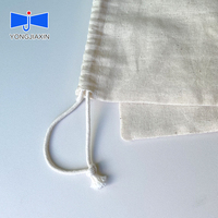 Sacs à cordon en mousseline de coton biologique imprimé, recyclables, avec logo personnalisé, couleur sur mesure, grands sacs de rangement en lin et coton pour chapeaux