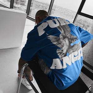 Camiseta Casual de Alta Calidad 100% Algodón, Talla Grande, Personalizada con Logotipo Gráfico en 3D, Manga Corta, Camiseta con Estampado Puff para Hombre - Product Image 6