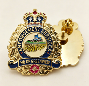 Badge en métal émaillé personnalisé, badge épingle couronne, badge à visser personnalisé pour uniforme, commémoratif, souvenir - Product Image 5