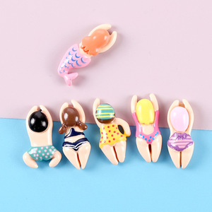 CEHNXI Ciondoli Artistici in Resina Dipinta, Cabochon con Retro Piatto, Modello Personaggio Cartone Animato, Charm Slime per Custodie di Cellulari in Crema - Product Image 2