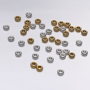 Cuentas espaciadoras de aleación de zinc de 7 mm en colores oro antiguo y plata mixtas para suministros de fabricación de joyería DIY - Product Image 4