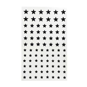 Pegatina adhesiva trasera decorativa de cola de ojo de celebridad de Internet papel negro tamaño de estrella decoración de maquillaje de cara de niña decorativa - Product Image 1
