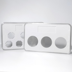 Estuche para Monedas Portátil Ecológico con Múltiples Compartimentos y Sellado Ultrasónico, Diseño de Media Luna para Colecciones de Monedas - Product Image 1