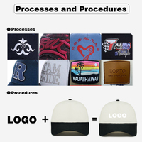 Topi 5 Panel Dua Warna Rajutan Katun Diagonal Logo Kustom Gorras Snapback yang Dapat Disesuaikan