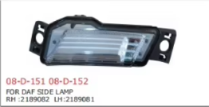 Fabrication sur mesure de lampes latérales OEM de haute qualité LH/RH 2189082 2189081 pour DAF XF95 1ère génération, XF95 2ème génération, <span class=keywords><strong>XF10</strong></span> - Product Image 6