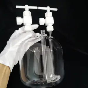 Bottiglia chimica del gorgogliatore del quarzo ad alta pressione Standard 1.5L/contenitore del quarzo di elevata purezza per prodotto chimico
