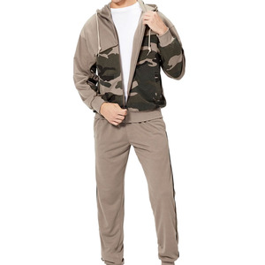 Survêtements décontractés pour hommes, survêtement personnalisé avec logo imprimé ou brodé, vente en gros, ensemble de survêtement ample en coton - Product Image 2