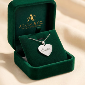 Collana con Ciondolo Classico Lucido Personalizzato, Incisione <span class=keywords><strong>Nome</strong></span> e Data, Placcatura in Oro/Argento/Oro Rosa - Product Image 3