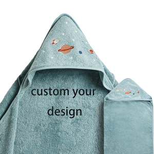 2025 nouveau lueur enfants Poncho serviette bébé serviette de bain personnalisé enfant serviette couleur coton éponge à capuche bébé vêtements - Product Image 1