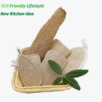 Luffa brut biodégradable éponge de cuisine nettoyage de la vaisselle Luffa éponge vaisselle luffa entier