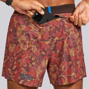 Short de course 2-en-1 pour homme à taille élastique haute, avec effet froncé aux fesses, long, extensible, pour l'entraînement et le sport, longueur 7 pouces - Product Image 5