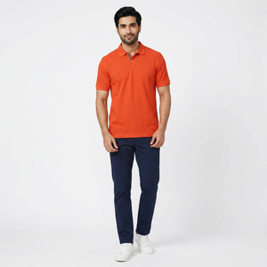Toile de haute qualité pour polo T-shirt pour homme, dernier design, vêtements de rue décontractés, motif uni, prix - Product Image 1