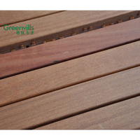 Plancher en bois de jardin Cumaru, bois massif pour terrasse extérieure pour piscine