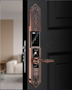 Pour Eseye luxe rétro Style intelligent empreinte digitale serrure de porte noir cuivre aluminium bois Villa Tuya App WiFi réseau clé accès Cloud - Product Image 4