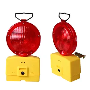 PP材料高能见度道路安全红色发光二极管警告闪烁交通锥灯
