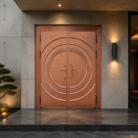 Portes de sécurité en acier et alliage de zinc à double ouverture pour entrée principale de villa de luxe