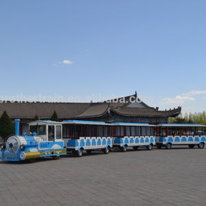 Parque de atracciones de alta calidad de China 107 pasajeros camino Dotto turismo turístico eléctrico tren sin rieles - Product Image 1