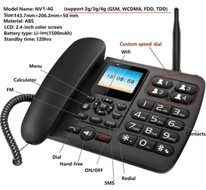 FWP Wifi 8users Hotspot BT FM MP3 4G Volte VoIP Sip Cordless Telephone Fixed Wireless Phone