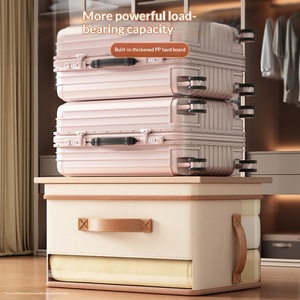 Caja de Almacenamiento de Ropa de Plástico, Plegable y Apilable, con Divisores y Compartimentos, Estilo Japonés, para Bolsas y Carteras - Product Image 4