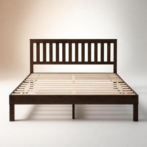 Craftsman Queen <b>Bed</b> Frame With Mission Style Headboard <b>Bed</b> And <b>Slatted</b> Headboard <b>Bed</b> For Bedroom Furniture - Product Image 3