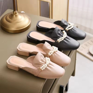Sandalias de Plataforma Baotou Pearl, Estilo Coreano, Nuevas de Primavera/Otoño, Pantuflas de Moda para Mujer, Estilo Casual - Product Image 4