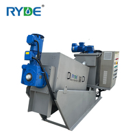 Presse à vis multi-disques pour déshydratation, en acier inoxydable SS304, haute capacité, avec moteur et boîte de vitesses, garantie 1 an pour la déshydratation des boues