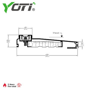 <span class=keywords><strong>Seuil</strong></span> en aluminium réglable YDT505 pour portes et fenêtres résidentielles, en bois - Product Image 4