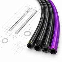 Tuyau en caoutchouc tressé en nylon ou en coton noir de 4 mm, 6 mm, 8 mm, 10 mm