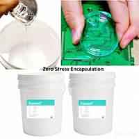 Hanast Ultra Soft Transparent Potting Silicone Gel 0-10 Shore Hardness -60~+200 Rasio Campuran 1:1 Perangkat Pintar yang Dapat Dipakai
