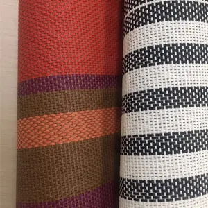 Renkli polyester ve pvc örgü kumaş dış mekan mobilyası kullanımı textilens kumaş