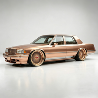 Rueda de Acero con Radios Cruzados en Dorado, Personalizada, de 13-26 Pulgadas, con Adaptador y Piezas de Desmontaje para Cadillac Fleetwood DeVille