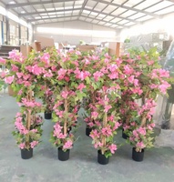 BF Fabrik Großhandel Hochrealistische Künstliche Bougainvillea 150cm Bäume Landschaftsgestaltung Blühende Pflanzen für Heim- und Einkaufszentrum-Dekoration