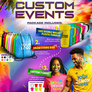 Camiseta de Evento Personalizada con Temática de Maratón, para Carrera de Trail, de Secado Rápido, de Poliéster y Algodón, con Bolsa con Cordón - Product Image 1