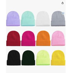 Berretto con teschio con risvolto lavorato a maglia per la gioventù - Product Image 3