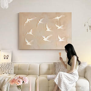 Impression Paysagère pour Décoration Intérieure, <span class=keywords><strong>Peinture</strong></span> à l'Huile Texture Grès pour Salon, Tableaux Muraux Encadrés, Toiles, Peintures de Nature Morte - Product Image 1